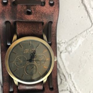 Accessories - Men’s Brown Braided cuff watch Accessories - Men’s Brown Braided cuff watch